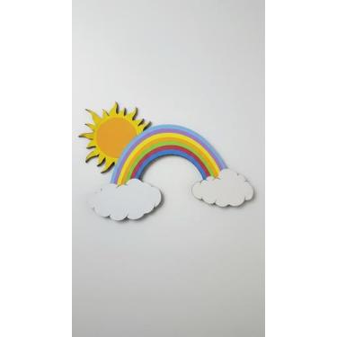 Imagem de Painel Decorativo Arco Íris Sol e Nuvem em EVA - Congratulations Store