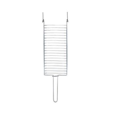 Imagem de Grelha para Churrasco Super Grill 72,5CM para Preparar Alimentos em Aço Cromado com Área Útil 39,5X19CM Mor