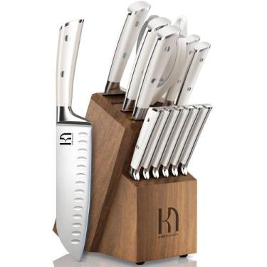 Imagem de Conjunto de Facas de Cozinha KnifeSaga 15 Peças Aço Japonês