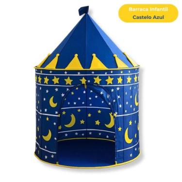 Imagem de Barraca Cabana Infantil Tenda Castelo Conto de Fada Azul ou Rosa para 