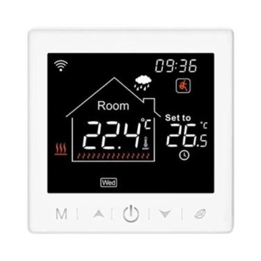 Imagem de Termostato Inteligente Wi-Fi Para Aquecimento De Piso, Caldeira a Gás,