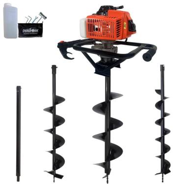 Imagem de Perfurador de Solo Duratork DPS623P 62cc 3HP com 3 Brocas e Extensão 60cm Laranja