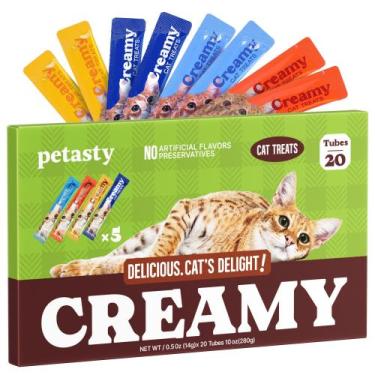 Imagem de PETASTY Petiscos para Gatos 20 Tubos Variety Pack 280 g Sem Grãos