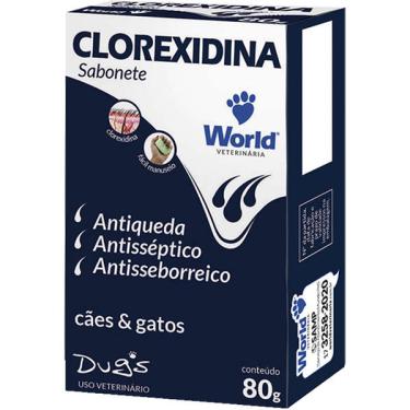 Imagem de Sabonete World Veterinária Dug's Clorexidina Cães & Gatos - 80 g