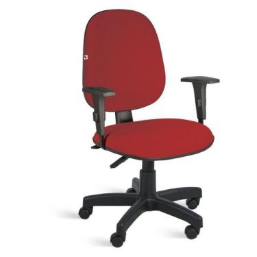 Imagem de Cadeira Gerente Back System Braços Tecido Vermelho - Ideaflex
