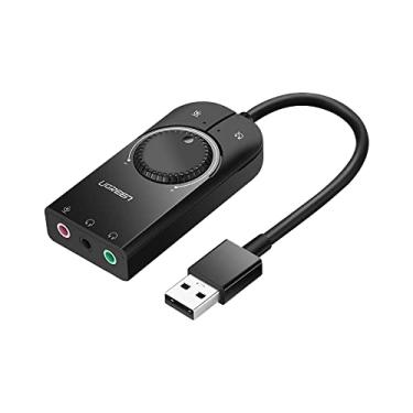 Imagem de Adaptador de Áudio Externo 3 em 1 Protocolo de Interface Usb 2.0 3 Portas de Entradas de 3,5 mm Suporte plug and Play Controle de Volume Integrado Compatível com Windows Mac OS Linux / No Brasil