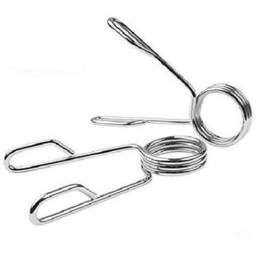 Imagem de R&DOG 2 x olímpicos 2" Spring Collar Weight Bars Clips Dumbbell Barbell Grampo Bar Gym