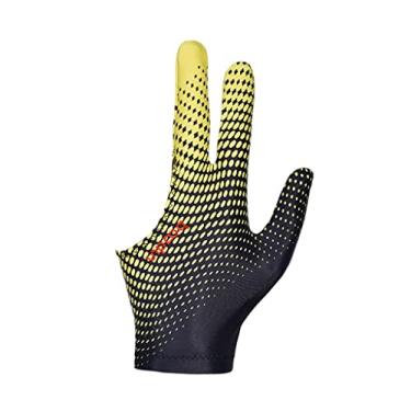 Imagem de de Bilhar para Mão Esquerda/direita Elástica Unissex Universal Três para Exibição de Atiradores Snooker Cue Kit Acessórios, Preto amarelo