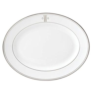 Imagem de Lenox Prato de jantar com monograma de bloco de platina da Federal, W