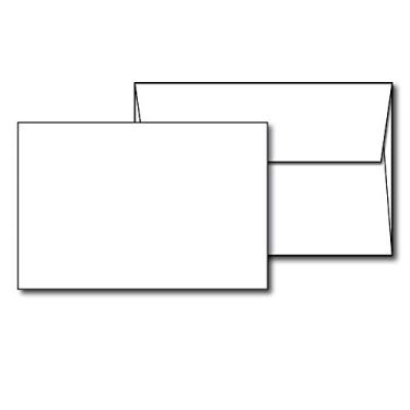 Imagem de Cartolina branca de 10 cm x 15 cm – Estoque em branco para convites, índice ou cartões de anotações – Capa pesada de 36 kg compatível com impressora a laser/jato de tinta, 100 cartões com envelopes