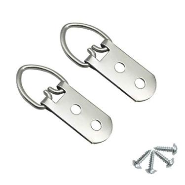 Imagem de Anel em D M para pendurar imagens em aço, 40 Pack