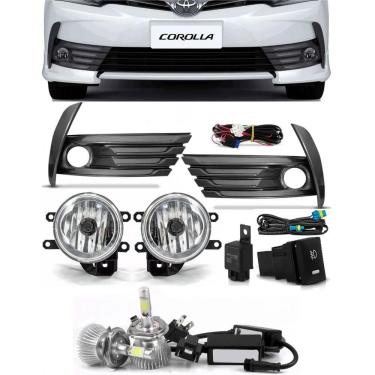 Imagem de Kit Farol de Milha Neblina Toyota Corolla 2017 Á 2019 - Interruptor + Kit Lâmpada Super LED Headlight H11 6000K 12V e 24V 32W 2200LM