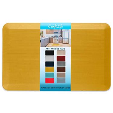Imagem de Tapete de cozinha ComfiLife antifadiga, 1,9 cm esp., tapete de mesa para piso, ficar em pé, cozinha, conforto em casa e escritório, durável, resistente manchas, base antiderrapante (50 cm x 81 cm