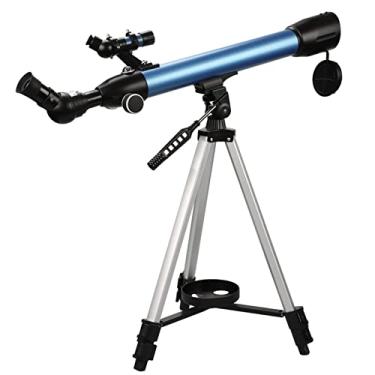 Imagem de Telescópio astronômico para crianças e adultos e iniciantes, abertura de 50 mm e comprimento focal de 600 mm Telescópio refrator de astronomia profissional, 2 oculares: 25 mm/9 mm pequena surpresa