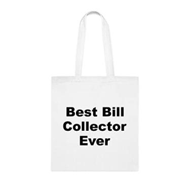 Imagem de Bolsa Tote Bill Collector, Best Bill Collector Ever Bag, presente de colecionador de contas, bolsa de ombro colecionador de contas, bolsas reutilizáveis, colecionador de contas, ideia