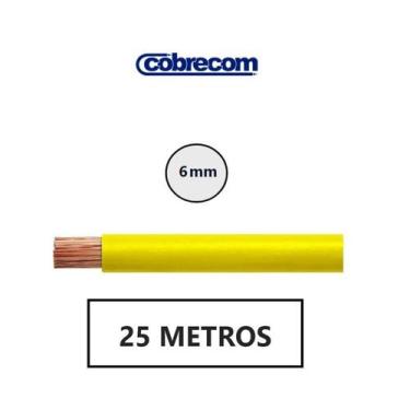 Imagem de Cabo Flexível 6mm - 25 Metros - Amarelo - Cobrecom