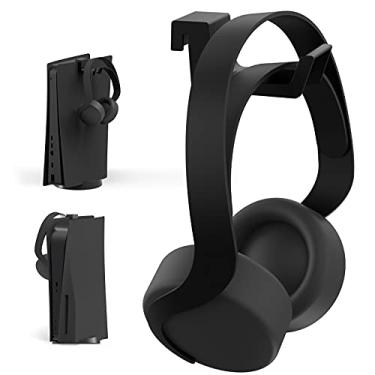 Imagem de NexiGo Suporte para fone de ouvido PS5, [design minimalista] Mini gancho de fone de ouvido com barra de suporte, para fones de ouvido Sony PlayStation 5 para jogos, preto