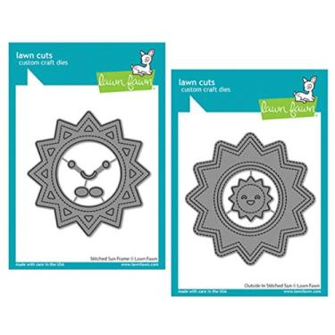 Imagem de Lawn Fawn Moldes costurados com moldura solar e matriz de sol costurada, pacote com 2 itens (LF2530, LF2531)