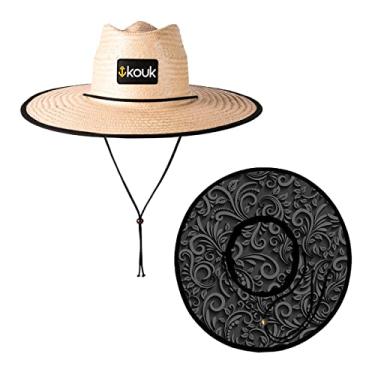 Imagem de Chapéu de Palha Maori 3D Estampado Masculino Feminino Surf de Praia Saída Sol Verão Piscina Unissex Aba Larga na Moda Redondo Piscina Palha Natural de Folha de Carnaúba na Moda Proteção Solar UV
