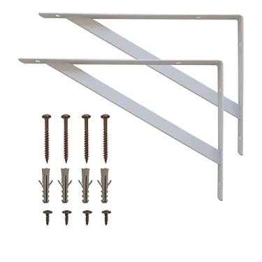 Imagem de Suporte Simples para Prateleira Mão Francesa Branco – Kit 2 unidades