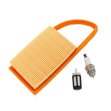 Imagem de HURI Filtro de ar Filtro de combustível Spark Plug para Stihl BR500 BR550 BR600 Mochila sopradores Substitui 4282 141 0300 4282 141 0300B
