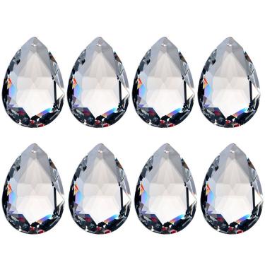 Imagem de Pingentes de cristal de lustre de 50 mm H&D - Peças de gota de cristal transparente