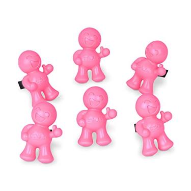 Imagem de O aromatizador de carro Little Joe 96408-6PK com aroma de morango Clipes para saída de ar condicionado usa óleo de fragrância sem álcool é plástico não perigoso e não tóxico, pacote com 6
