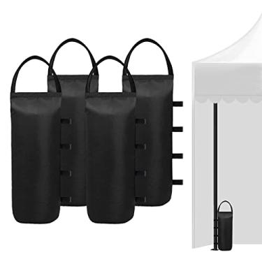 Imagem de IALNAI Sacos de areia com pesos de toldo de 50,8 kg para tenda de publicidade ao ar livre, guarda-sol, barraca pop-up fixa à prova de vento (sem areia), pacote com 4 unidades pode variar