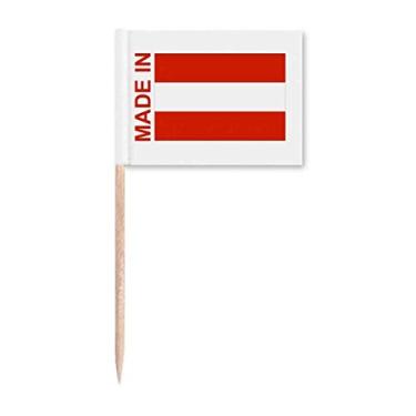 Imagem de Feito na Áustria Country Love bandeiras de palito de dente marcador Topper Decoração de festa