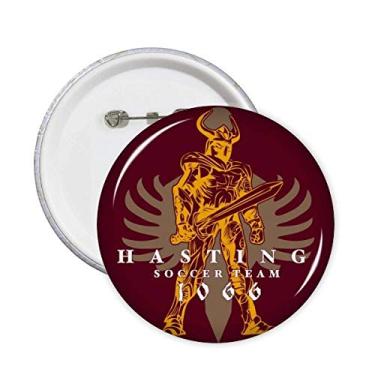 Imagem de Broche de guerreiro da cultura da idade média com emblema de guerreiro corajoso para decoração de 5 peças