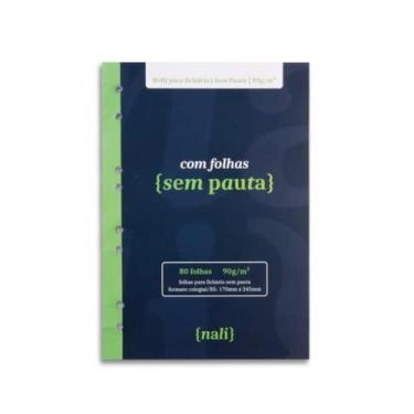 Imagem de Bloco P/Fichario Branco Colegial/B5 Sem Pauta Nalí