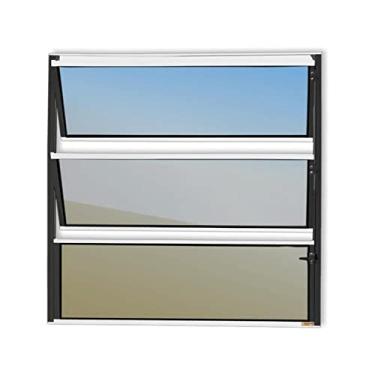Imagem de Basculante Master Vidro Reflex 60cm x 60cm Brimak Mix Preto