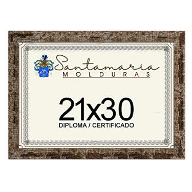 Imagem de Moldura Porta Diploma Certificado A4 21x30 Marrom