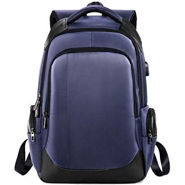 Imagem de Mochila de ombro mochila masculina recarregável USB mochila ao ar livre, tecido oxford, mais à prova d'água e respirável