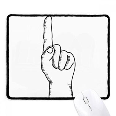 Imagem de Up Gesture Line Desenho Padrão Mousepad Borda Costurada Tapete Borracha Gaming Pad