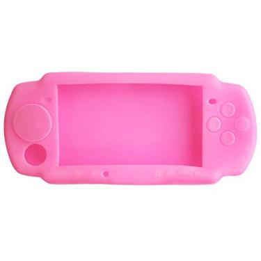 Imagem de OSTENT Capa protetora macia de silicone para transporte e transporte para Sony PSP 2000/3000 cor rosa
