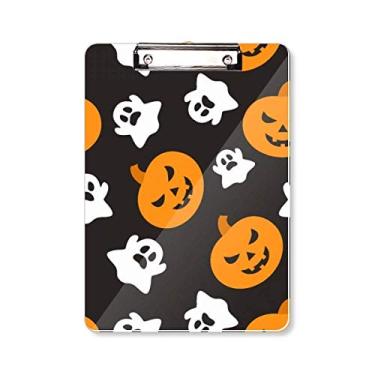 Imagem de Abóbora Halloween Hallowmas Ghost prancheta pasta para escrever placa de apoio A4