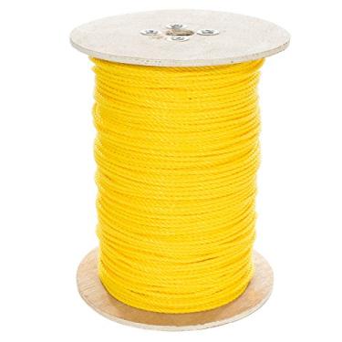 Imagem de Corda de polipropileno trançado de três fios PARACORD PLANET – Uso interno e externo (3/16 polegadas x 300 m, amarelo)