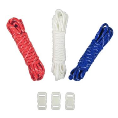 Imagem de PARACORD PLANET Kits de artesanato de 250 kg tipo III com fivelas para pulseiras da amizade e iniciantes em artesanato (brilha no escuro EUA com fivelas GID)
