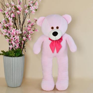 Imagem de Urso Super Fofinho Rosa Plush Presente Para Crianças 90cm - Ziig Zaag