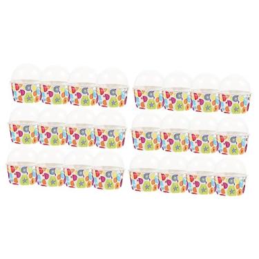 Imagem de HEMOTON 200 Unidades copo de muffin com tampa copo de ramequim recipientes para cupcake decoração copos de papel forminhas de papel forros de cupcake portáteis Revestimento resina caixa