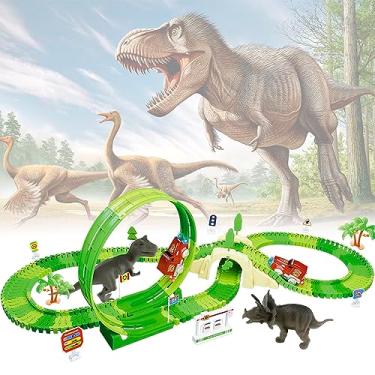 Imagem de Pista Dinossauro C/Looping Luz E Acessórios KPD-070 Castela Brasil
