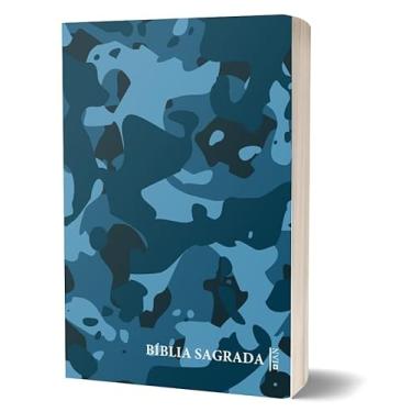 Imagem de Bíblia Sagrada NVI Camuflagem azul: Nova Versão Internacional com plano leitura