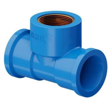 Imagem de Te red.90g.sold.bucha l.25x25x1/2 tigre - 35/30/836/9 - TIGRE - Tê de Redução Soldável com Bucha de Latão 90g 25x1/2'' - 35308369 - TIGRE