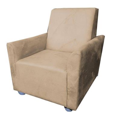 Imagem de Poltrona Cadeira Sofa Infantil Kids Angel Capuccino