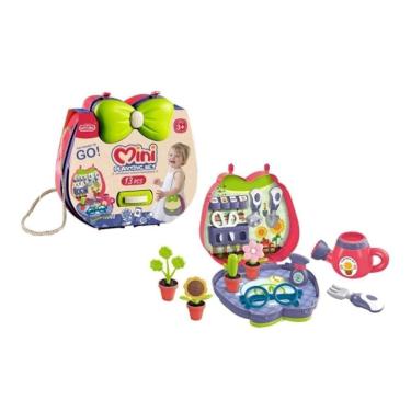 Imagem de Maletinha Alça Mini Brinquedo Jardinagem 14 Peças Bolsinha