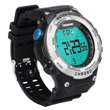 Imagem de Relógio de Pulso Militares Masculino Multifuncional à Prova d'água 10 Atmosferas para Natação e Mergulho com Despertador, Cronômetro, Contagem Regressiva, Fuso Horário Duplo e Calendário