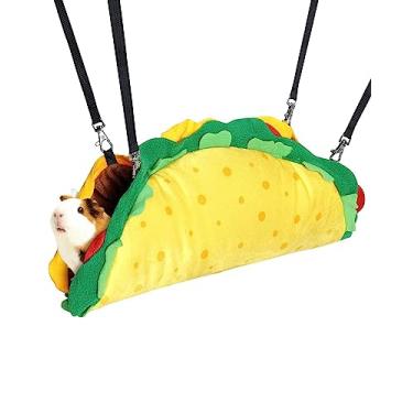 Imagem de Percozzi Taco Hamster Hammock Hideout Tunnel House Rat Brinquedos Gaiola Acessórios Cama Furões Porquinhos da Índia Chinchill Sugar Glider Pequeno Animal Habitat