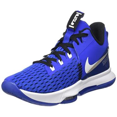 Imagem de Nike Men's Lebron Witness V Basketball Shoes (10, Game Royal/White/Black, Numeric_10)