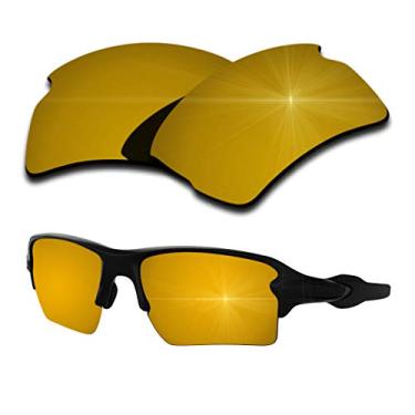 Imagem de Lentes de reposição polarizadas para óculos de sol Oakley Flak 2.0 XL - várias cores, Revestimento espelhado dourado bronze, Variation